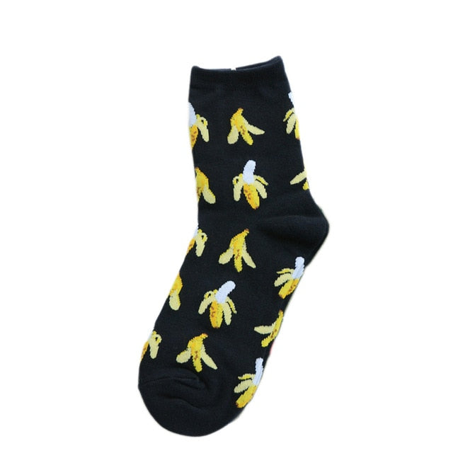 Pattern Art Socks Women Korean Animal Cactus