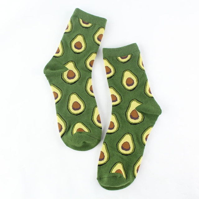 Pattern Art Socks Women Korean Animal Cactus