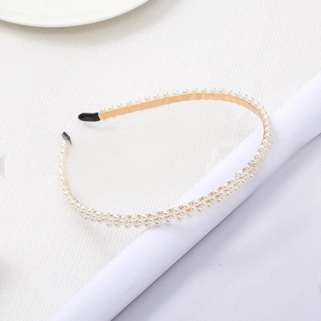 Fashion Luxury Big Pearl Headband Hair Band