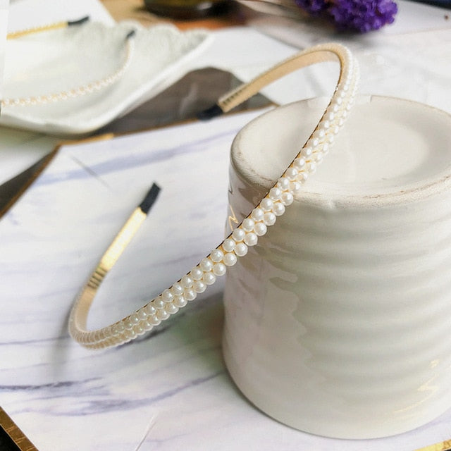 Fashion Luxury Big Pearl Headband Hair Band