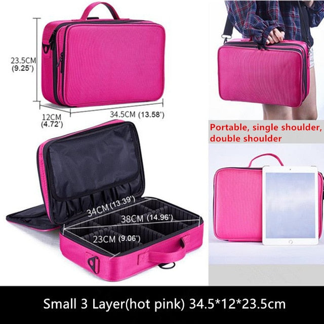 Makeup Bag Big Organizer Cosmetic Case Travel