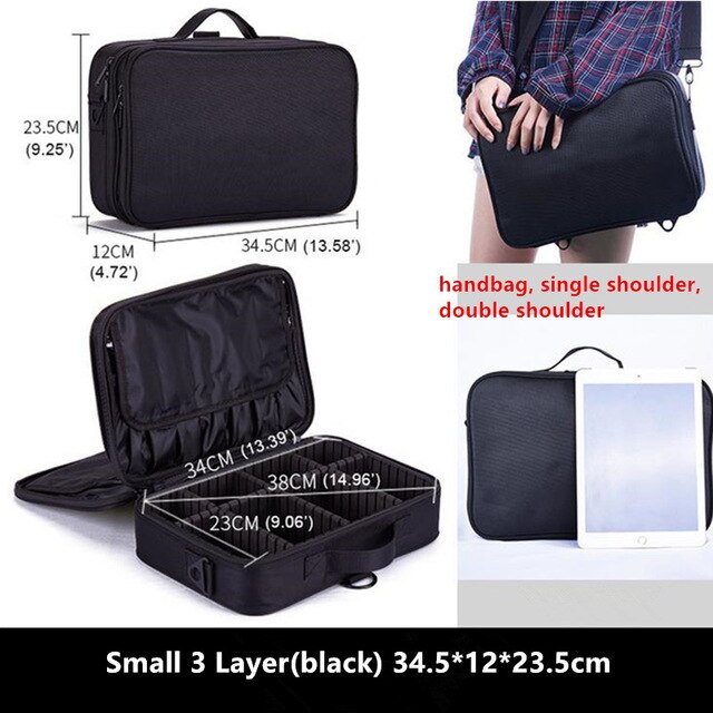 Makeup Bag Big Organizer Cosmetic Case Travel