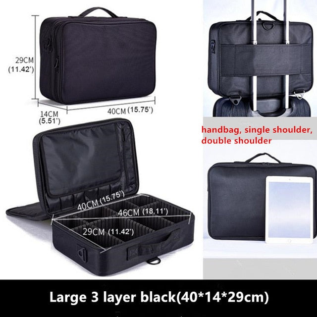 Makeup Bag Big Organizer Cosmetic Case Travel