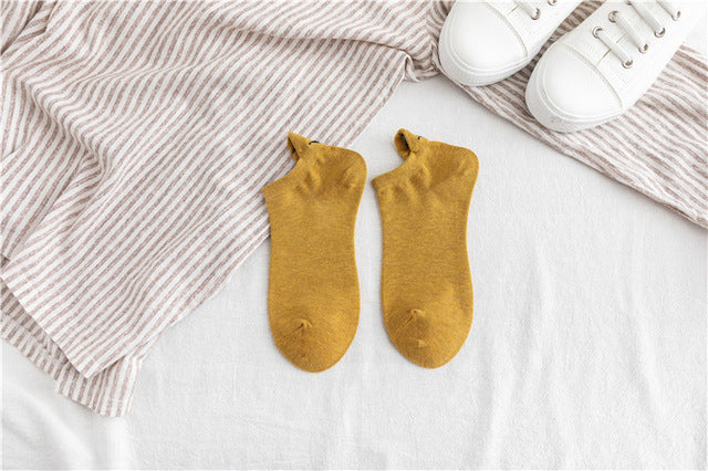 Embroidered Expression Women Socks Cotton