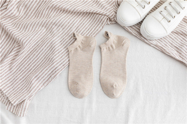 Embroidered Expression Women Socks Cotton
