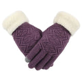 Winter Women Knitted Gloves Touch Screen Female