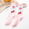 Fashion Happy Socks Women milk Food painting