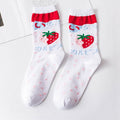 Fashion Happy Socks Women milk Food painting