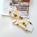 Pattern Art Socks Women Korean Animal Cactus