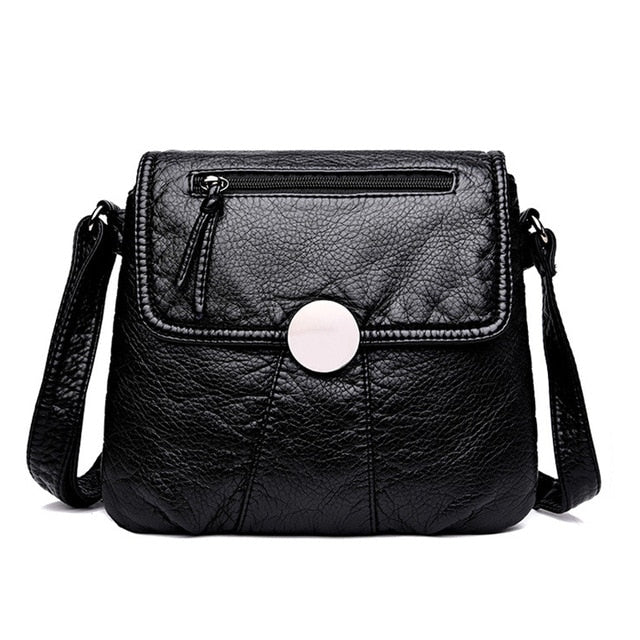 Black Small Women Messenger Handbag Purses
