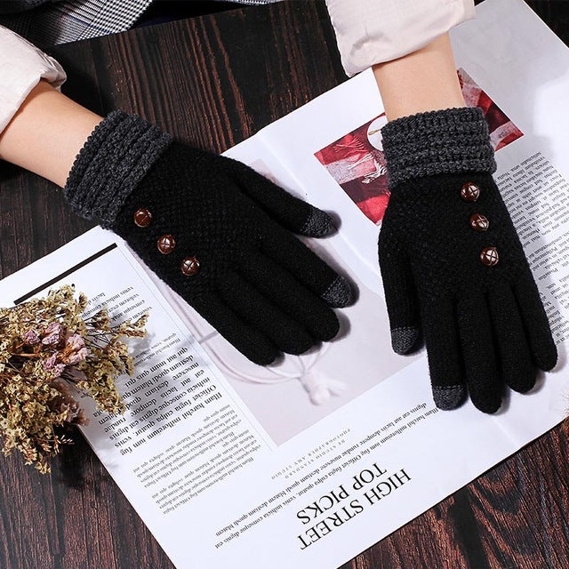 Gloves Touch Screen Full Finger Imitation Cashmere