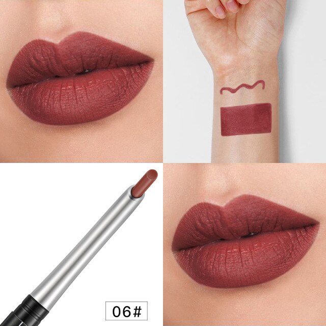 Professional Matte Lipstick Lip Liner Pencil Set