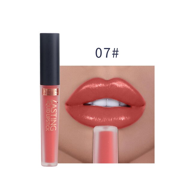 Waterproof matte lip gloss lasting cherry red