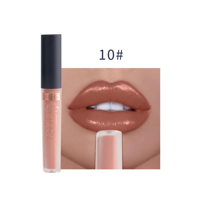 Waterproof matte lip gloss lasting cherry red