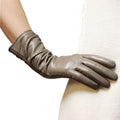 Genuine Leather Women Gloves Thermal Velvet