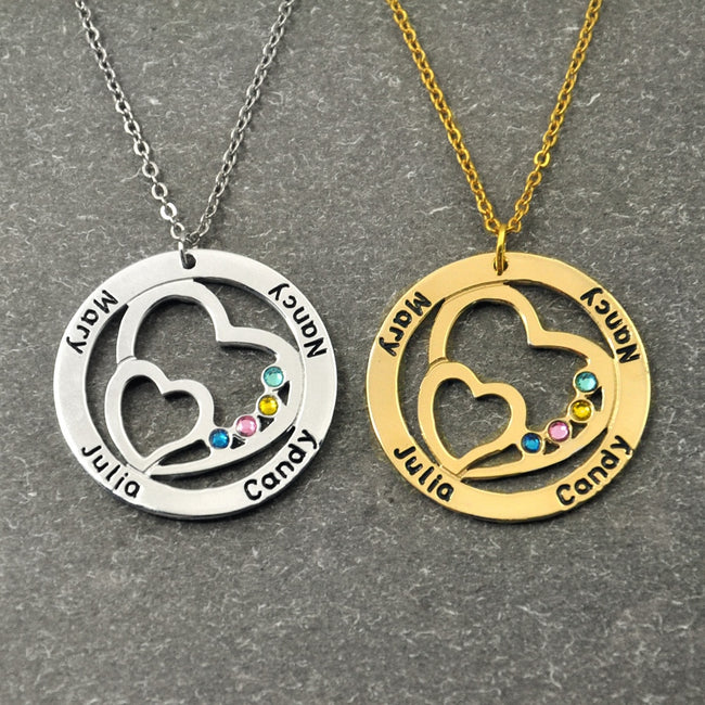 Personalized Name Necklace with Birthstone