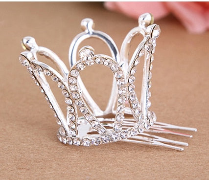 Hair Combs Clear Stone Crystal Mini Tiara