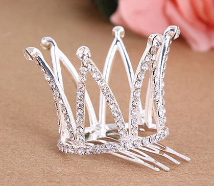 Hair Combs Clear Stone Crystal Mini Tiara