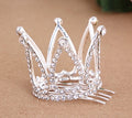 Hair Combs Clear Stone Crystal Mini Tiara