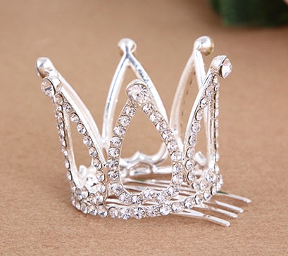 Hair Combs Clear Stone Crystal Mini Tiara