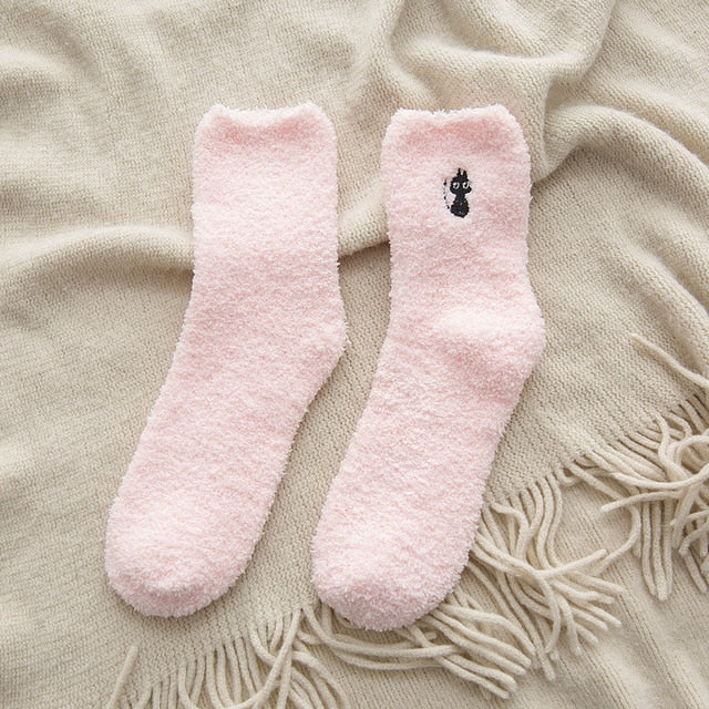 Embroidery CAT Deer Thickening women cotton
