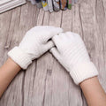 Wool Knitted Gloves Screen  Use Device Mittens