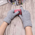 Wool Knitted Gloves Screen  Use Device Mittens
