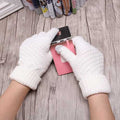 Wool Knitted Gloves Screen  Use Device Mittens