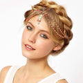 Simulated Pearl Tassel Bohemian Head Chain