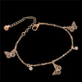 Butterfly charm anklet bracelet for women