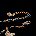 Butterfly charm anklet bracelet for women