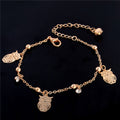 Butterfly charm anklet bracelet for women