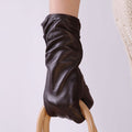 Genuine Leather Women Gloves Thermal Velvet