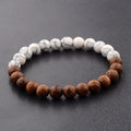 Natural Wood Beads Bracelets Men Black