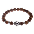 Natural Wood Beads Bracelets Men Black