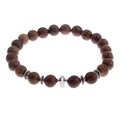 Natural Wood Beads Bracelets Men Black