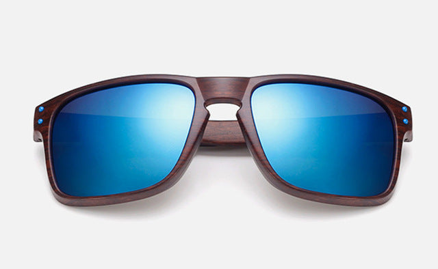 Wood Grain Sunglasses Men Vintage Eyewear