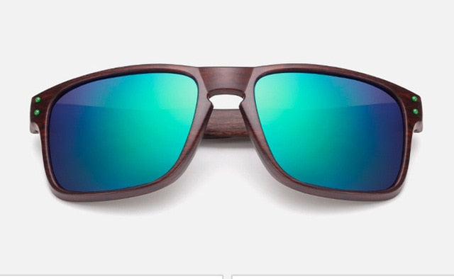 Wood Grain Sunglasses Men Vintage Eyewear