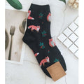 Pattern Art Socks Women Korean Animal Cactus