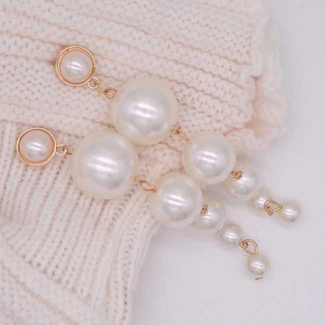Trendy Elegant Created Big Simulated Pearl Long