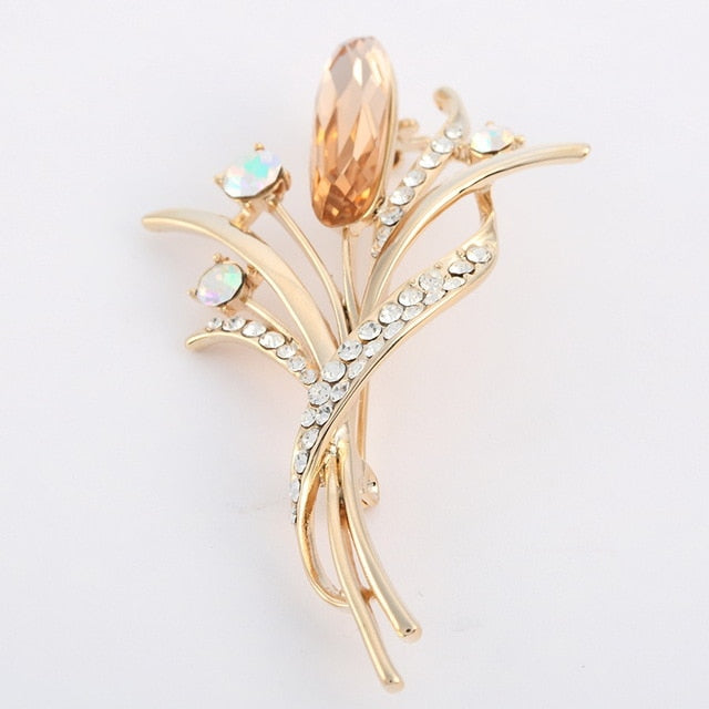 Fashion Jewelry Vintage Gold Brooch Pins Austria