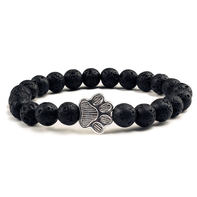 Natural Matte Black Lava Volcanic Stone Paw
