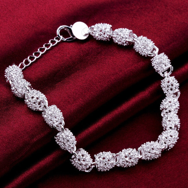 Silver color Jewelry Hollow Out Bead Bracelet Fashion