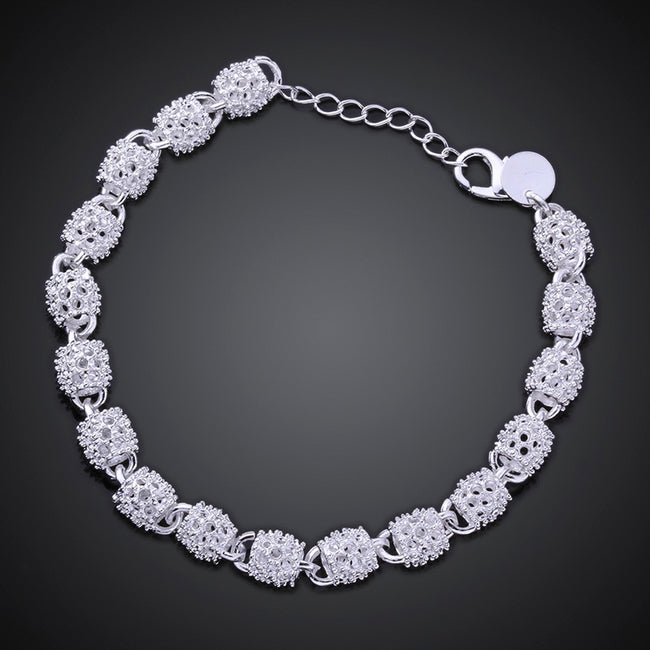 Silver color Jewelry Hollow Out Bead Bracelet Fashion