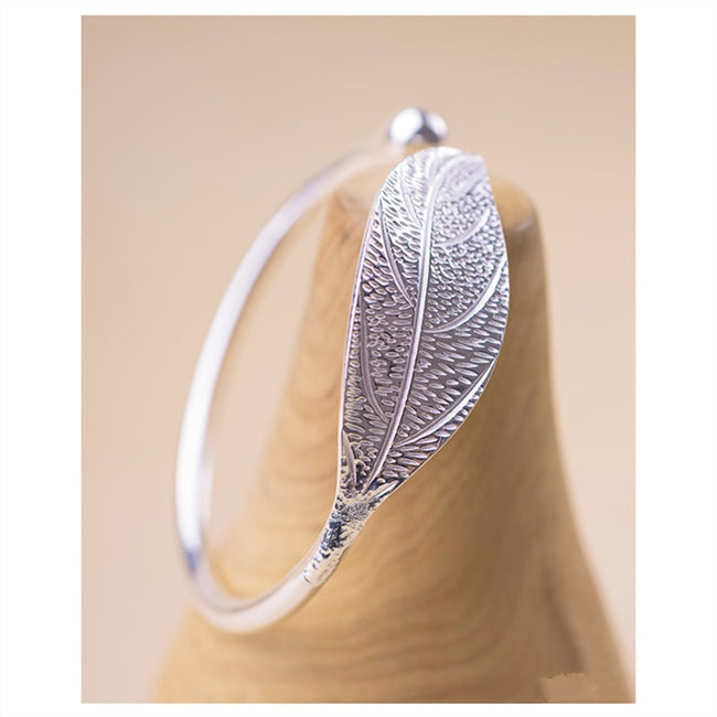 Sterling Silver Leaf Charm Bracelets & Bangles