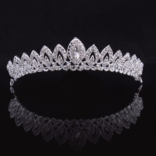 Gorgeous Silver Crystal Bridal Tiara Crown Bride