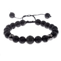 Round Black CZ Zircon Pave Lava Weaving