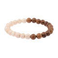 Natural Wood Beads Bracelets Men Black