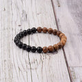 Natural Wood Beads Bracelets Men Black