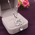Elegant Necklace Gold Silver Chain Crystal